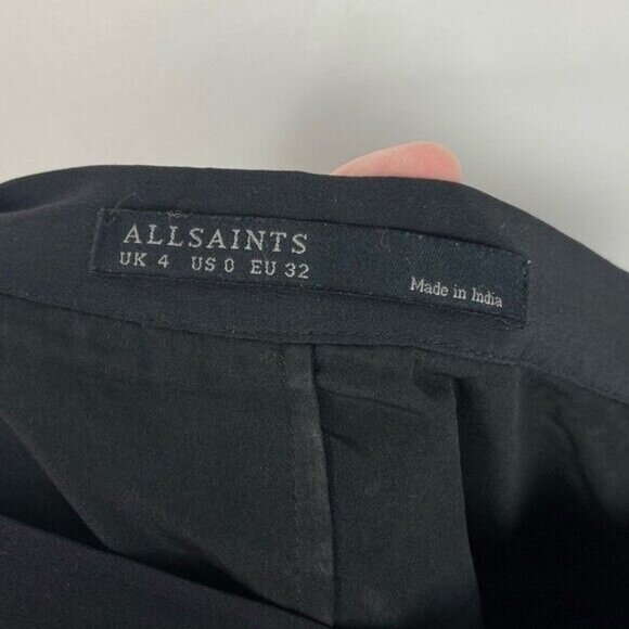 All Saints Black Lace A-Line Skirt Size 0 Broderie Anglaise Glesni Sanko Eyelet - Picture 5 of 7